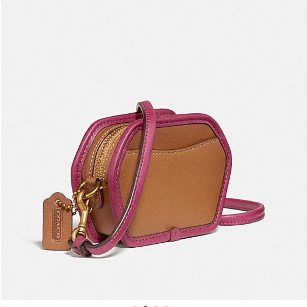 Coach Geometric Coin Case in colorblock